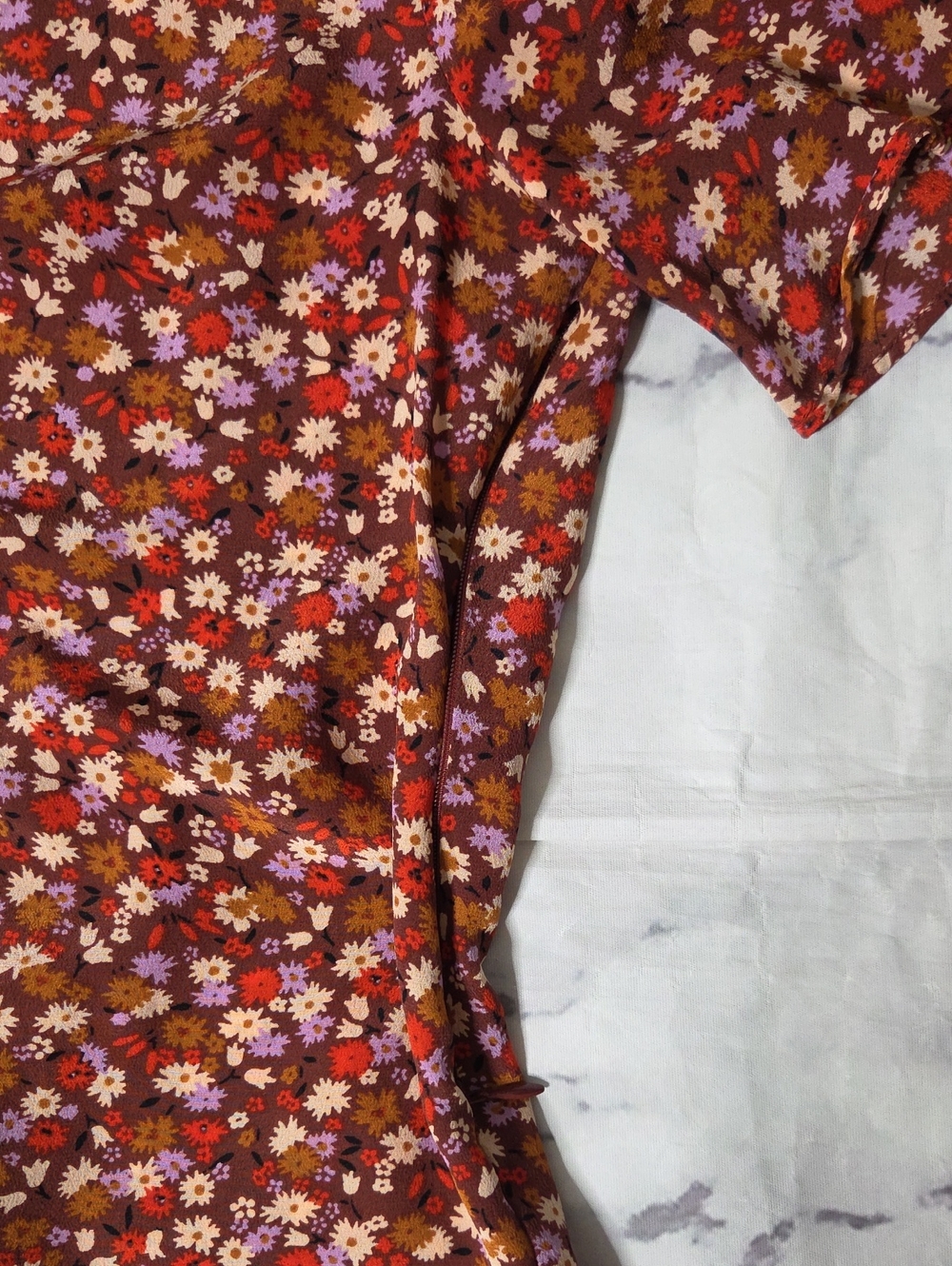 Madewell Silk Button Sleeve Top In Spring Prairie - Picture 6 of 8